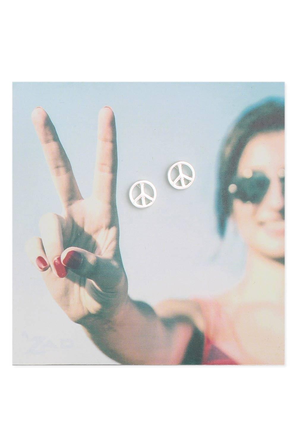 Post Peace Symbol Earrings - Random Hippie