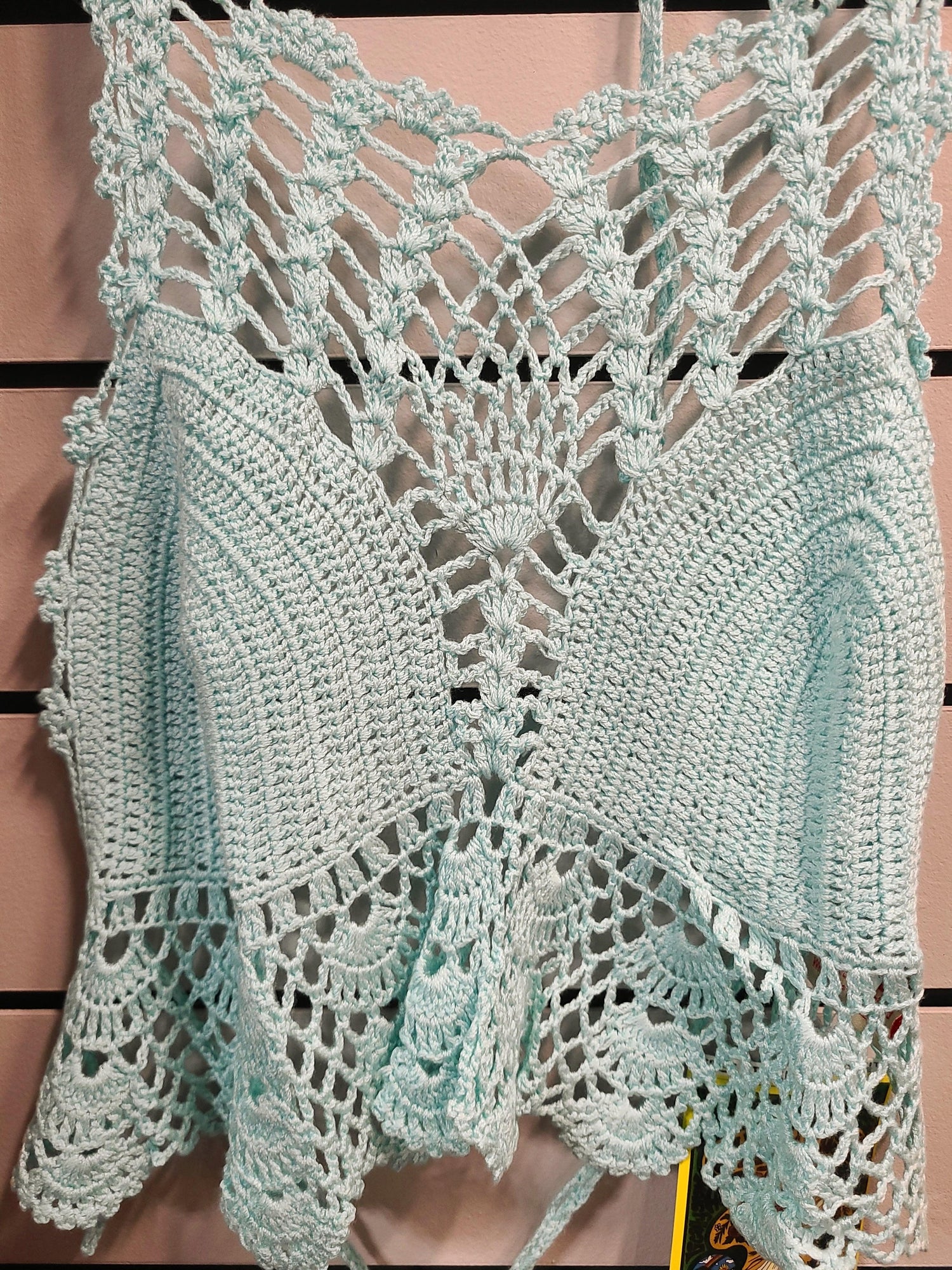 Pretty Petal High Neck Crochet Halter Top - Random Hippie