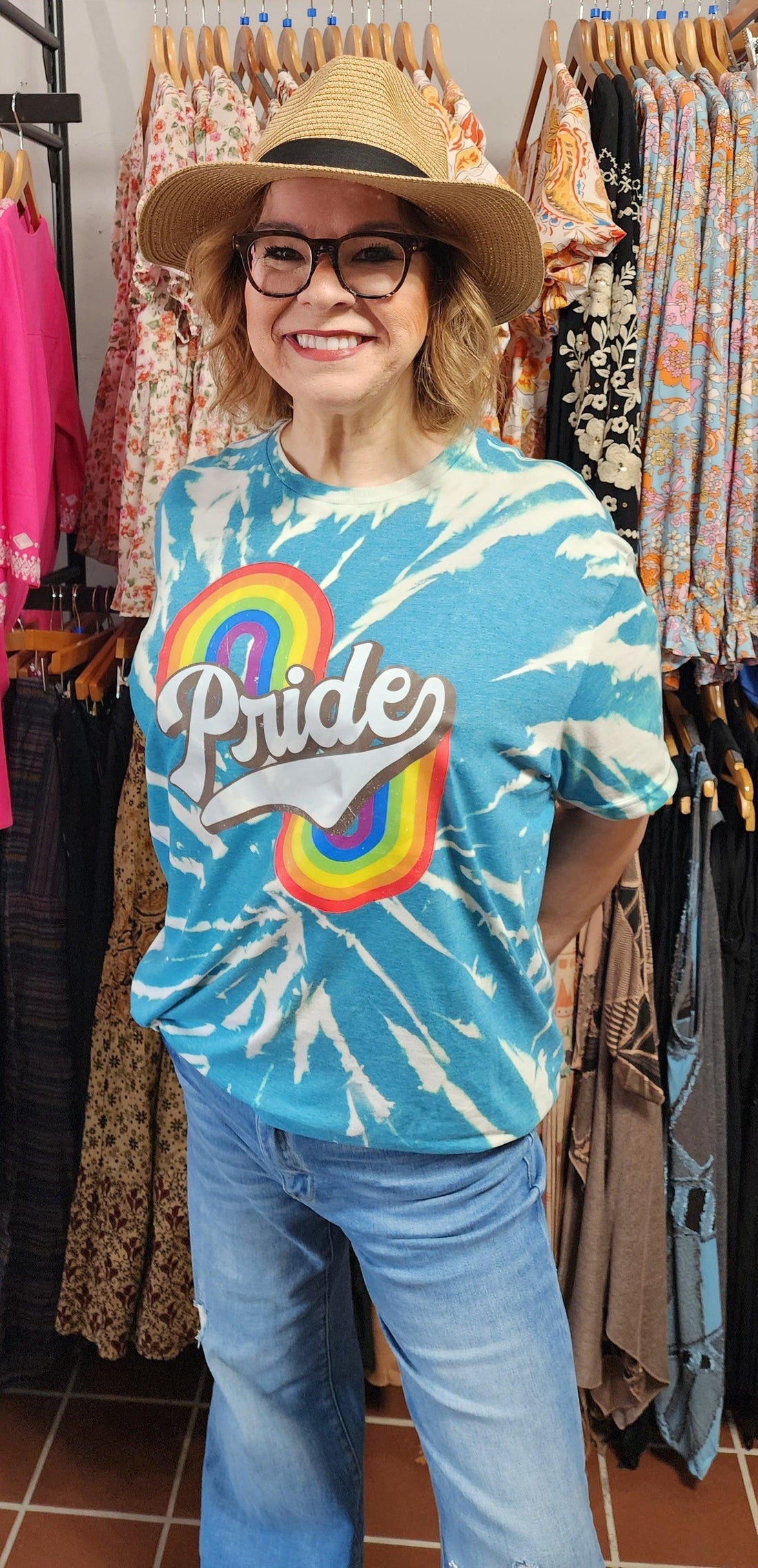 Retro Pride Hand Bleached T-Shirt - Random Hippie