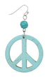 Sedona Serenity Peace Symbol Earrings - Random Hippie