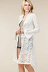 Sexy Burn-out Velvet Cardigan W/ Trim - Random Hippie