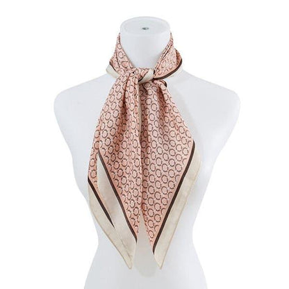 Silk Scarf with Circle Pattern.