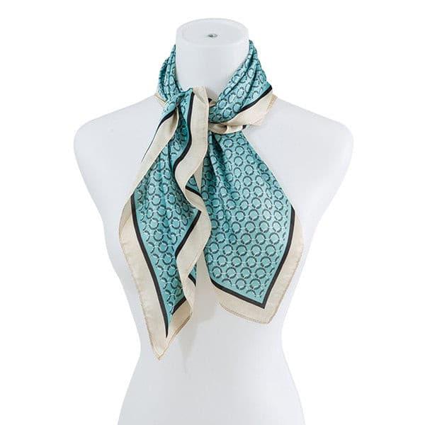 Silk Scarf with Circle Pattern.