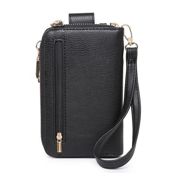 Solid Color Crossbody Wallet.