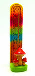 Standing Mushroom Incense Burner with Chakra Colors - Random Hippie