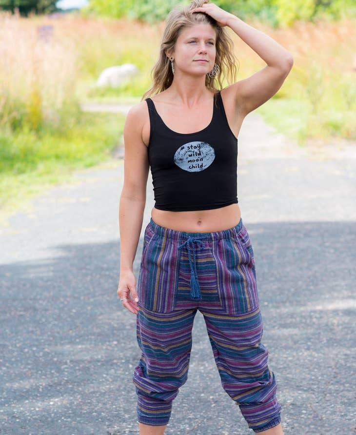 Striped Hippie Harem Pants - Random Hippie