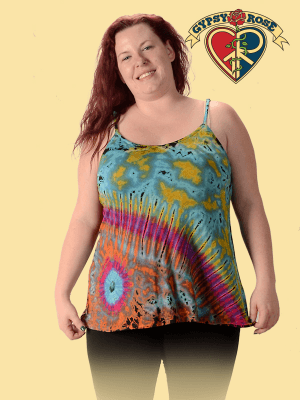 Tie-Dye Spandex Blend Tank Top - Random Hippie