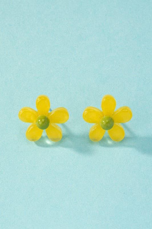 Transparent Flower Stud Earrings - Random Hippie