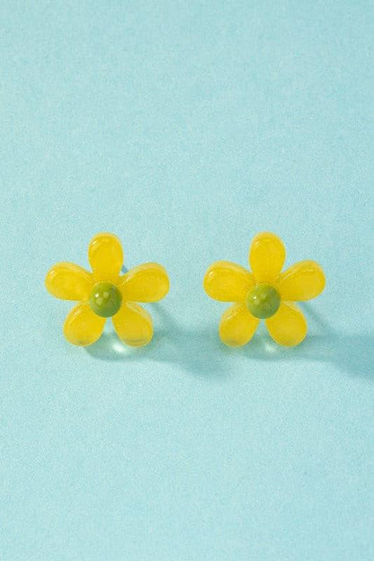 Transparent Flower Stud Earrings - Random Hippie