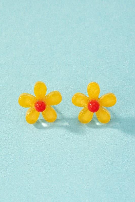 Transparent Flower Stud Earrings - Random Hippie