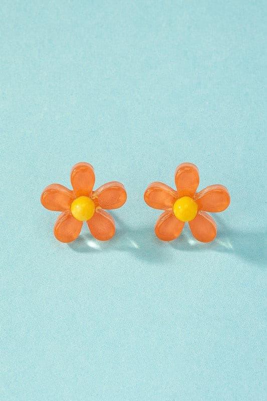 Transparent Flower Stud Earrings - Random Hippie