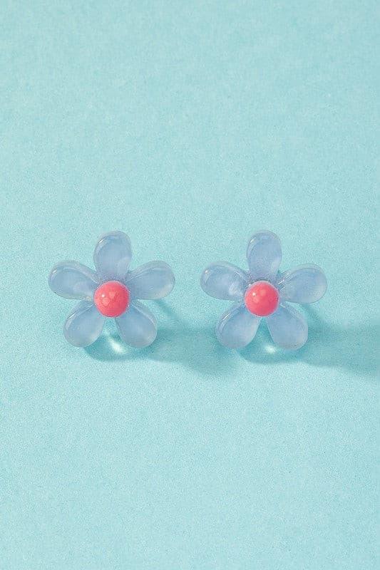 Transparent Flower Stud Earrings - Random Hippie