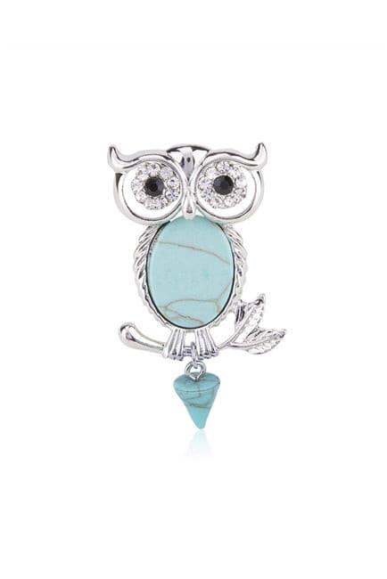Turquoise Owl Pin.