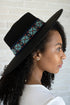 Wide Brim Fedora with Aztec Pattern Band - Random Hippie