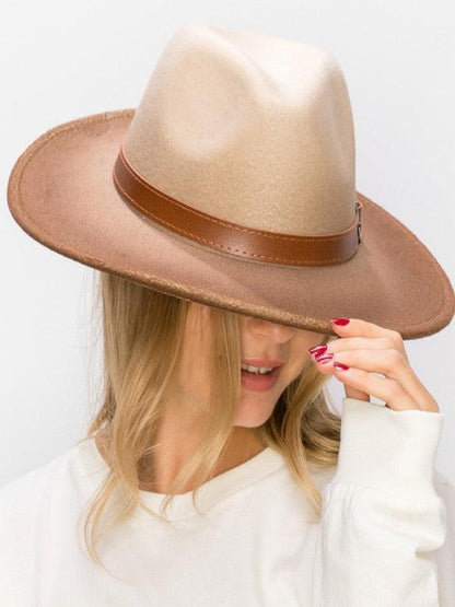 Wide Brim Ombre Fedora.