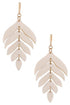 Wood Leaf Drop Earrings - Random Hippie